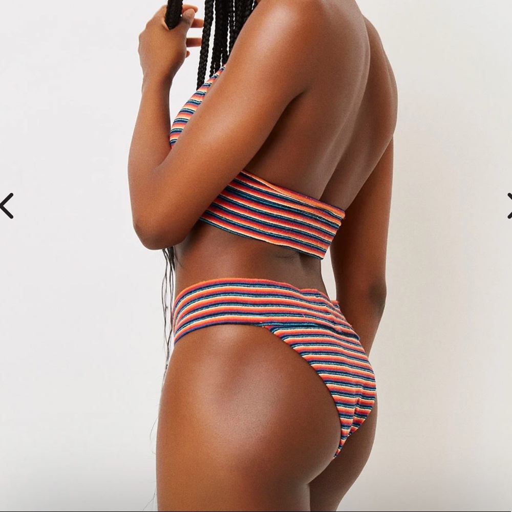 Frankies Bikinis Phoebe Bottom in Sunset Stripe